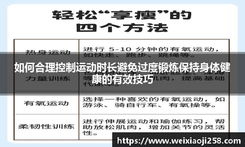 如何合理控制运动时长避免过度锻炼保持身体健康的有效技巧